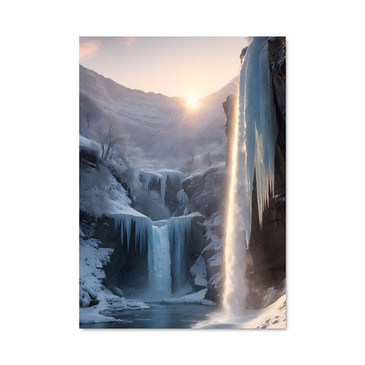 Poster Frozen waterfall 96886