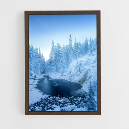 ap-frozen waterfall-7 cadre Bois foncé