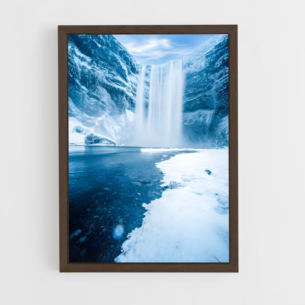 ap-frozen waterfall-9 cadre Bois foncé