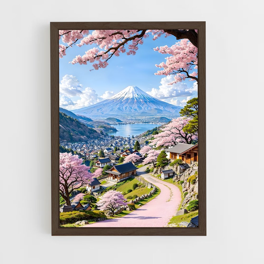 ap-fuji mountain-4 cadre Bois foncé