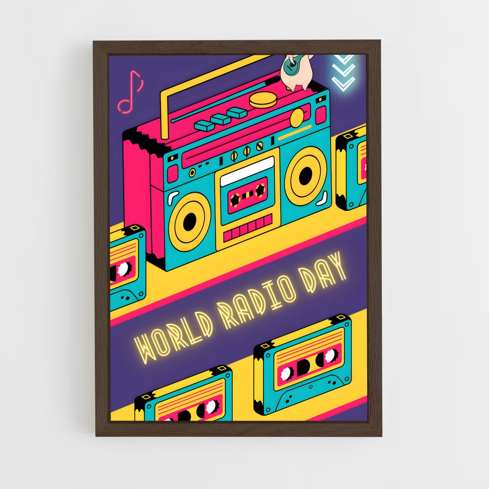 ap-fun radio-3 cadre Bois foncé
