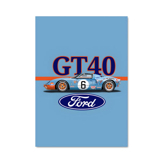 Poster Ford GT40 Racing Legend