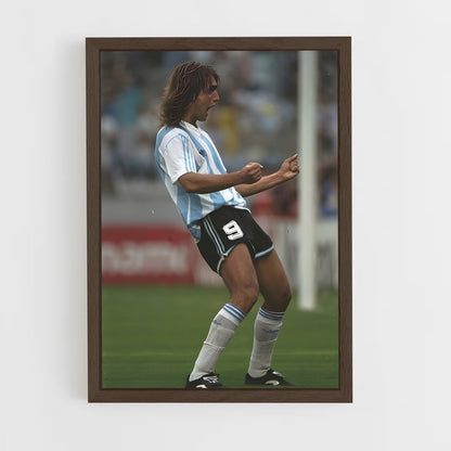 ap-gabriel batistuta-7 cadre Bois foncé