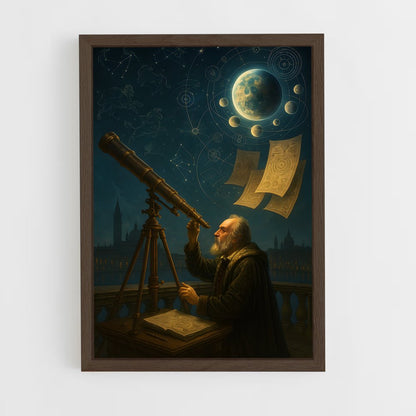 ap-galileo galilei-3 cadre Bois foncé