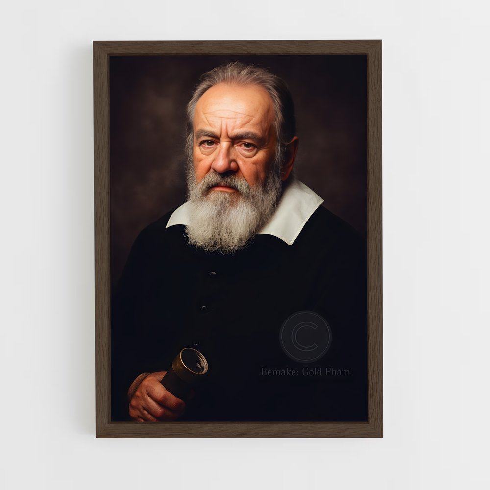ap-galileo galilei-4 cadre Bois foncé
