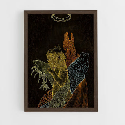 ap-game of thrones-5 cadre Bois foncé