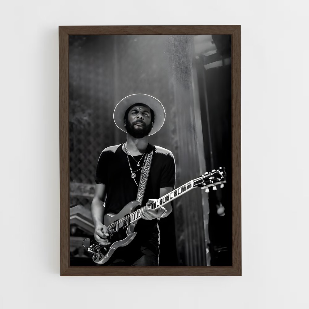 ap-gary clark jr.-1 cadre Bois foncé