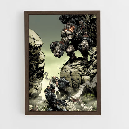 ap-gears of war-9 cadre Bois foncé
