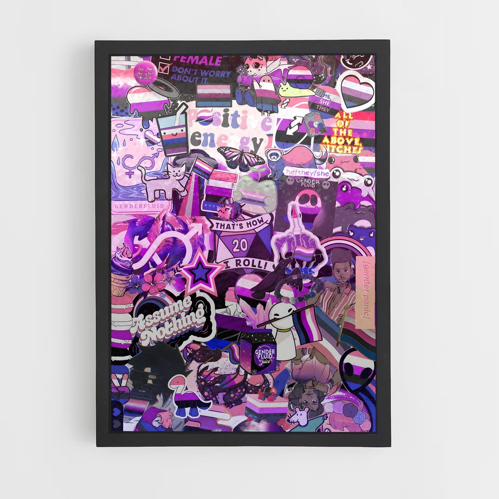 ap-genderfluid flag-2 cadre Noir