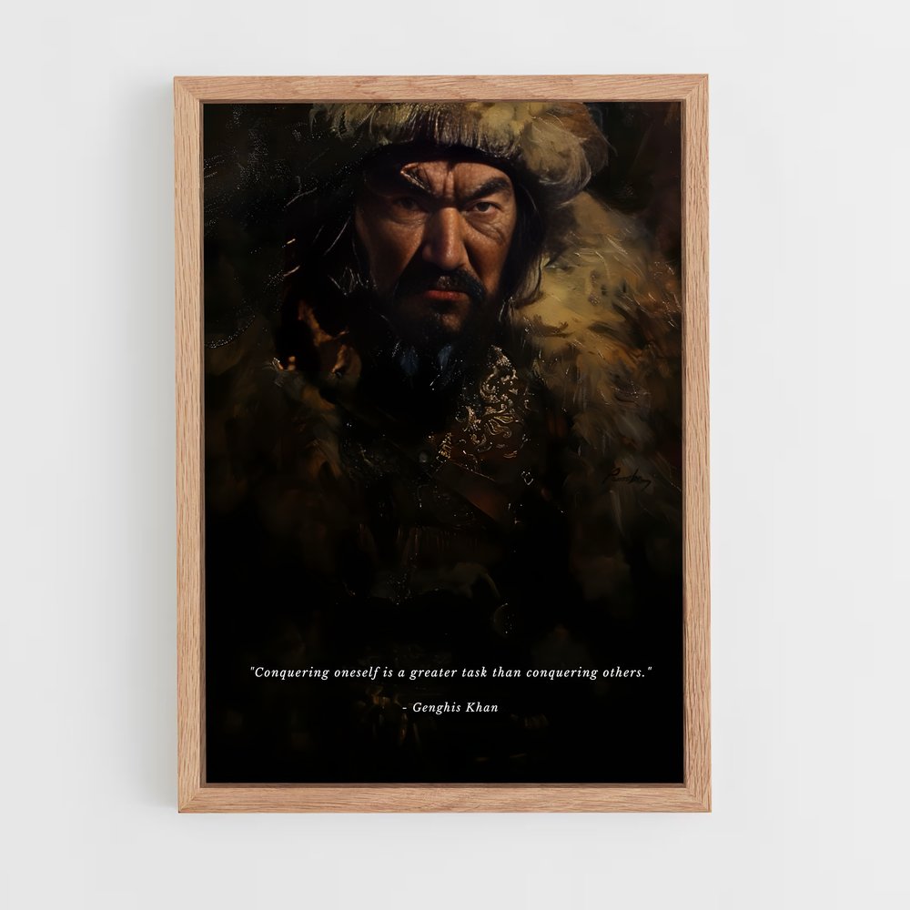 ap-genghis khan-4 cadre Bois clair