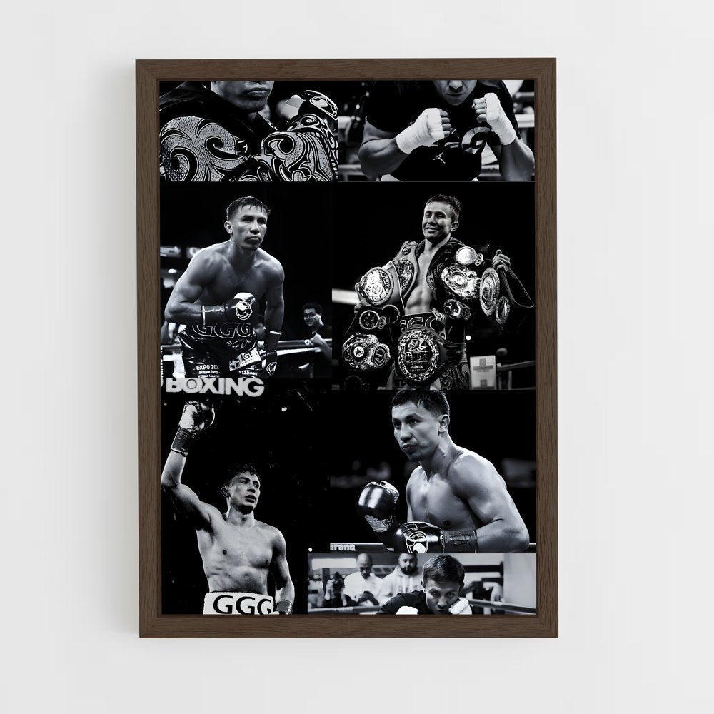 ap-gennady golovkin-8 cadre Bois foncé