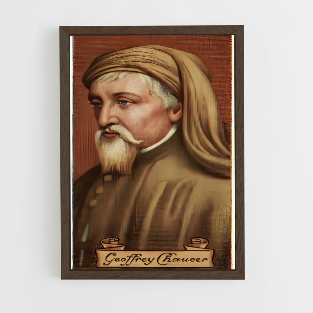 ap-geoffrey chaucer-3 cadre Bois foncé