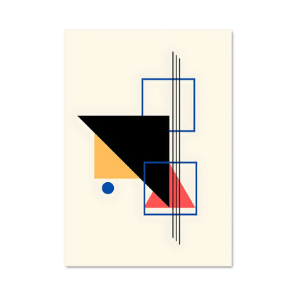 Poster Géométrie Noire et Orange