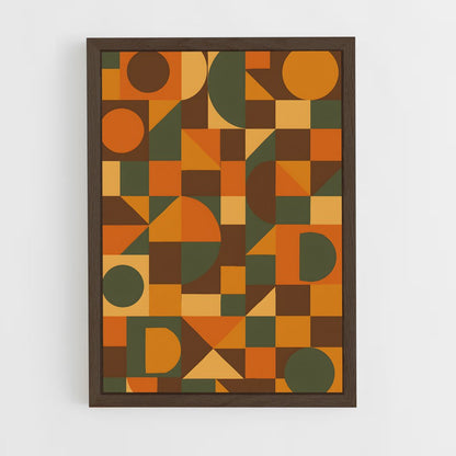 ap-geometric patterns-12 cadre Bois foncé