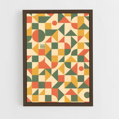 ap-geometric patterns-16 cadre Bois foncé