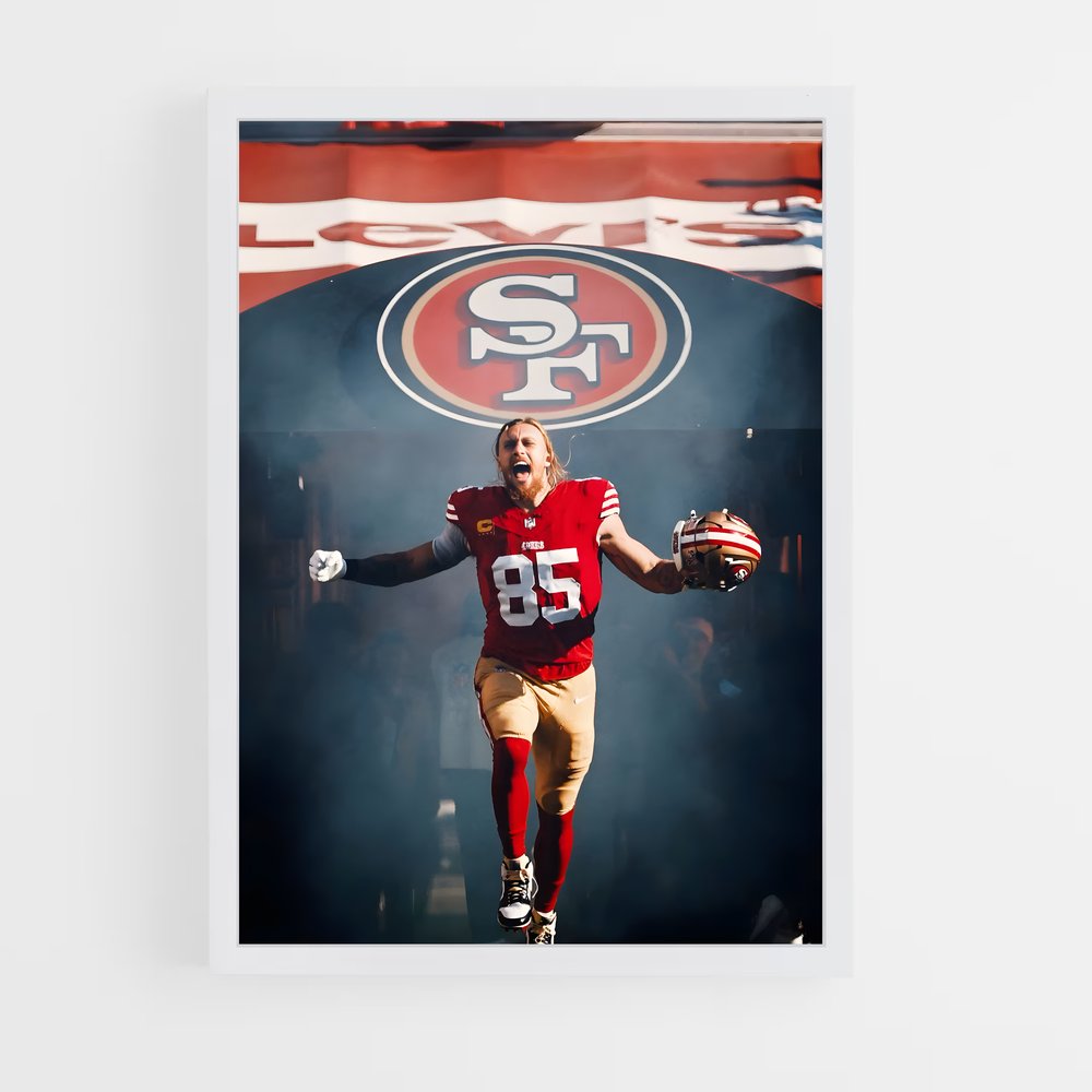 ap-george kittle-1 cadre Blanc
