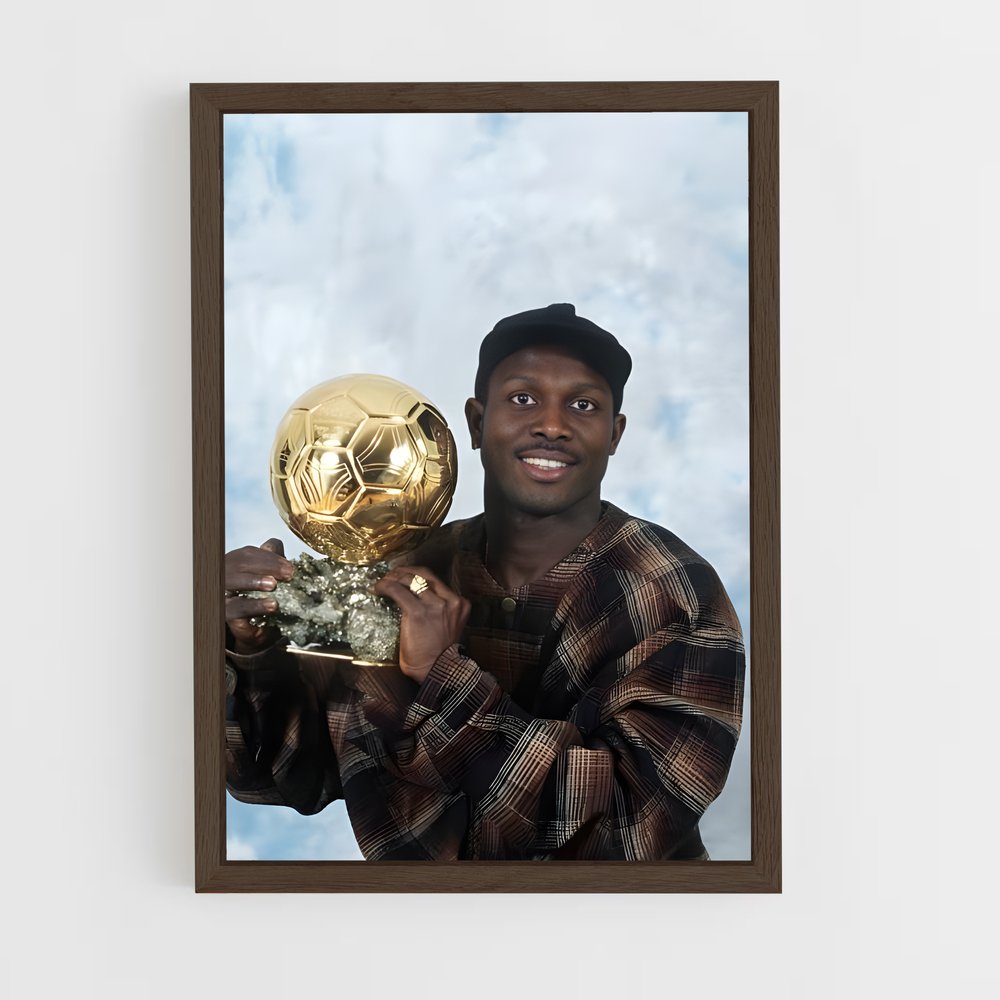 ap-george weah-3 cadre Bois foncé