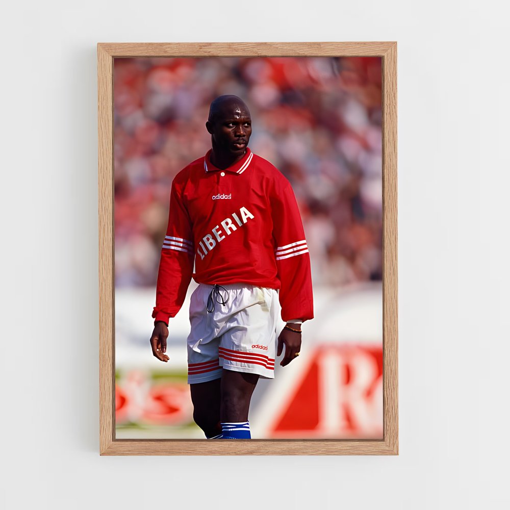 ap-george weah-5 cadre Bois clair