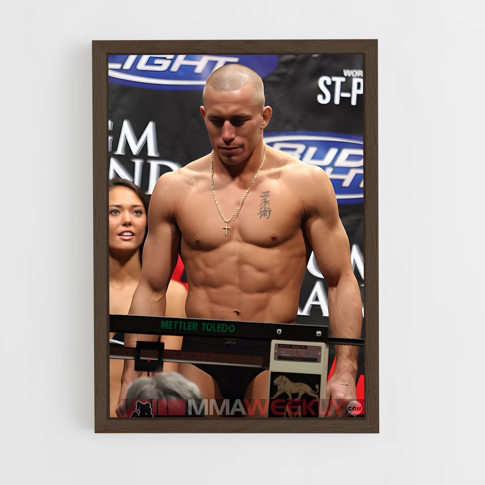 ap-georges st-pierre-4 cadre Bois foncé
