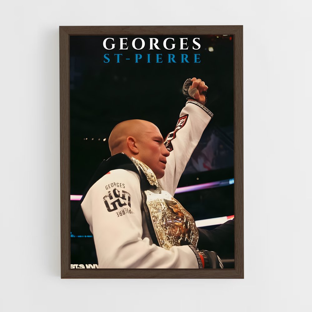 ap-georges st-pierre-5 cadre Bois foncé