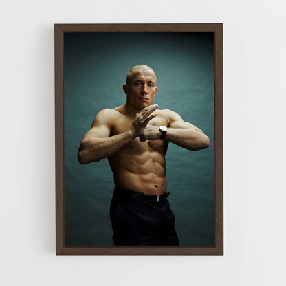 ap-georges st-pierre-7 cadre Bois foncé