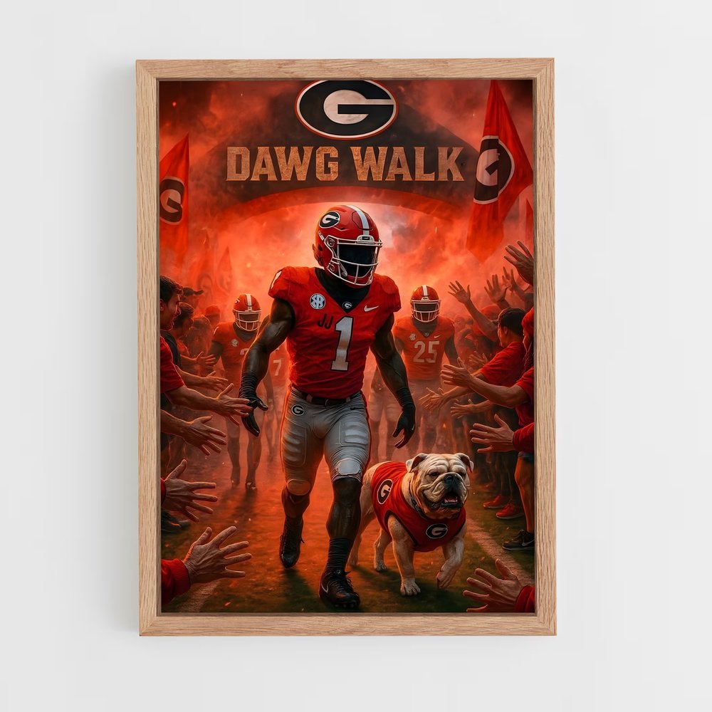 ap-georgia bulldogs-1 cadre Bois clair