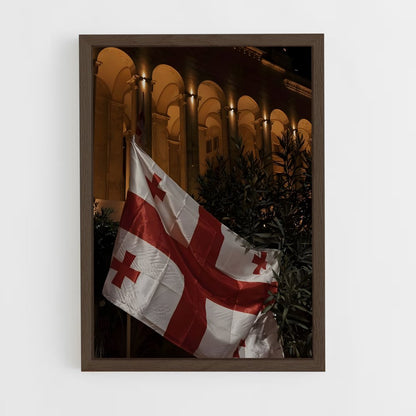 ap-georgia flag-1 cadre Bois foncé