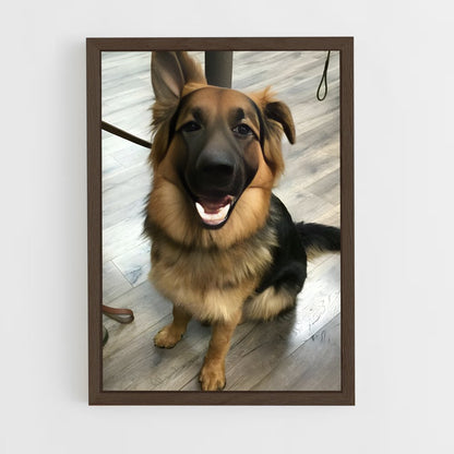 ap-german shepherd-3 cadre Bois foncé