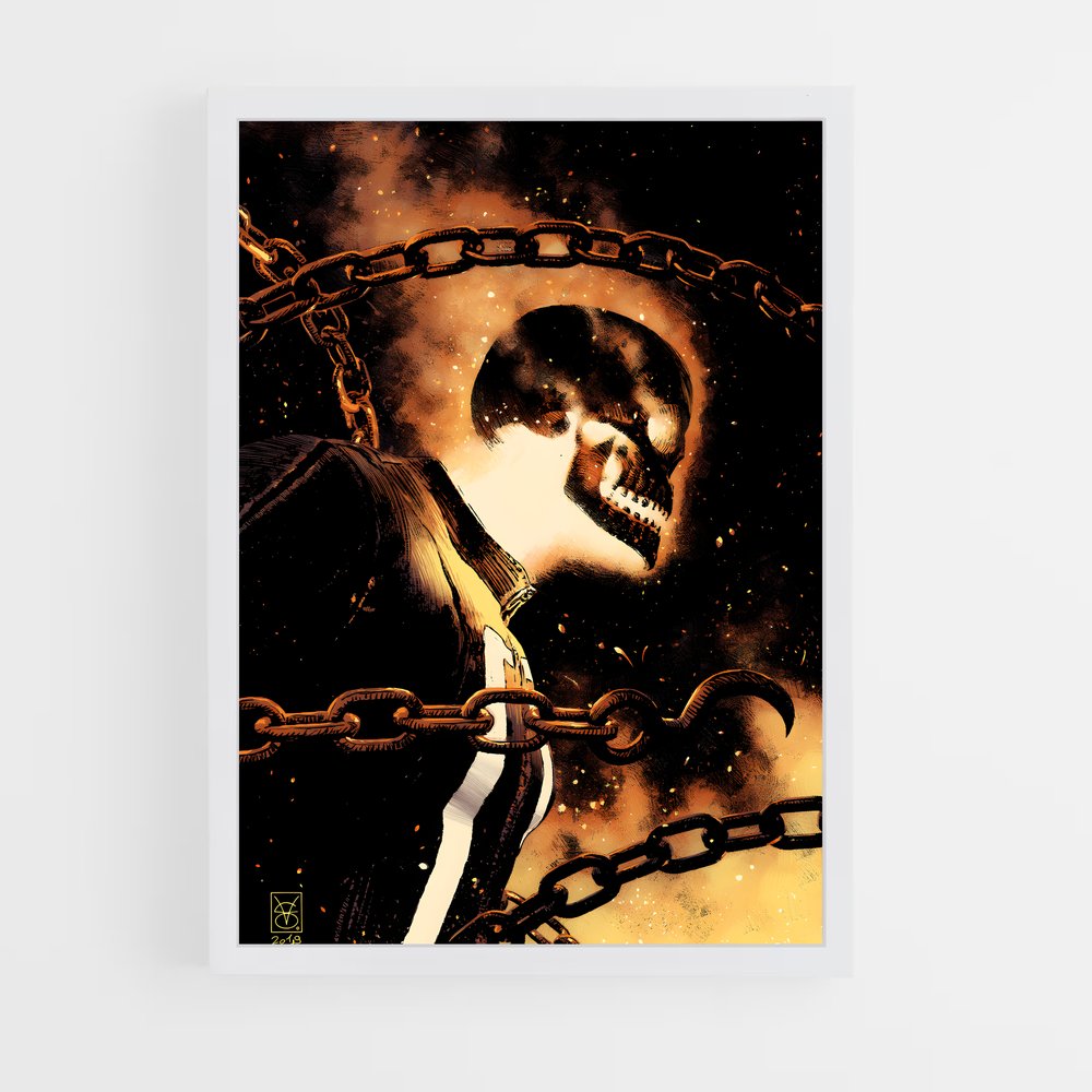 ap-ghost rider johnny blaze-11 cadre Blanc