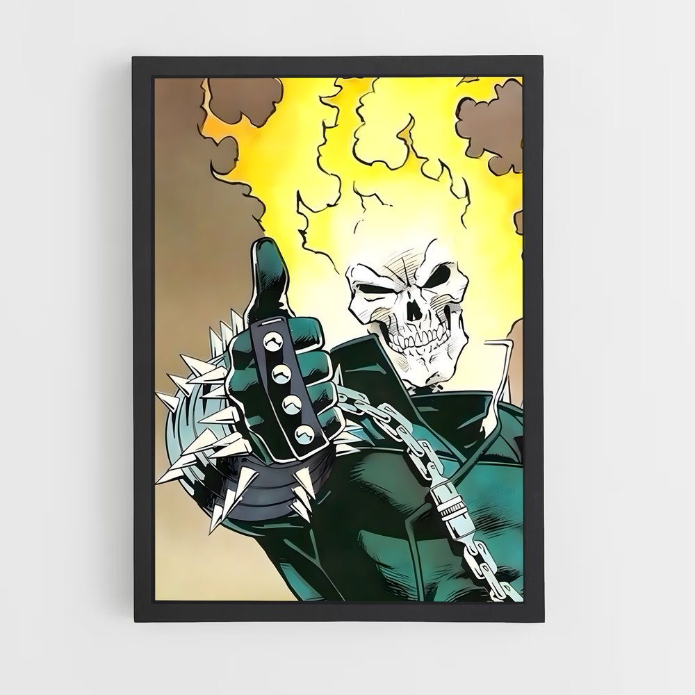 ap-ghost rider johnny blaze-5 cadre Noir