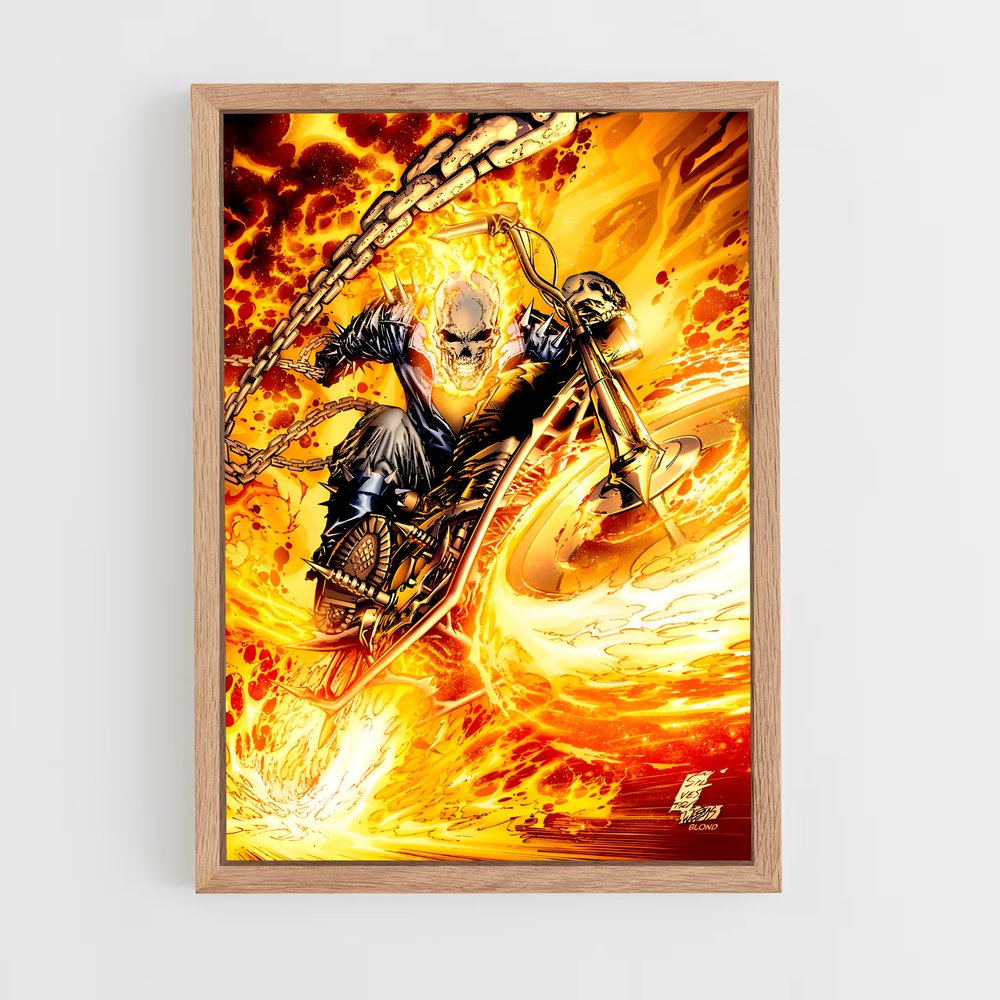 ap-ghost rider johnny blaze-6 cadre Bois clair