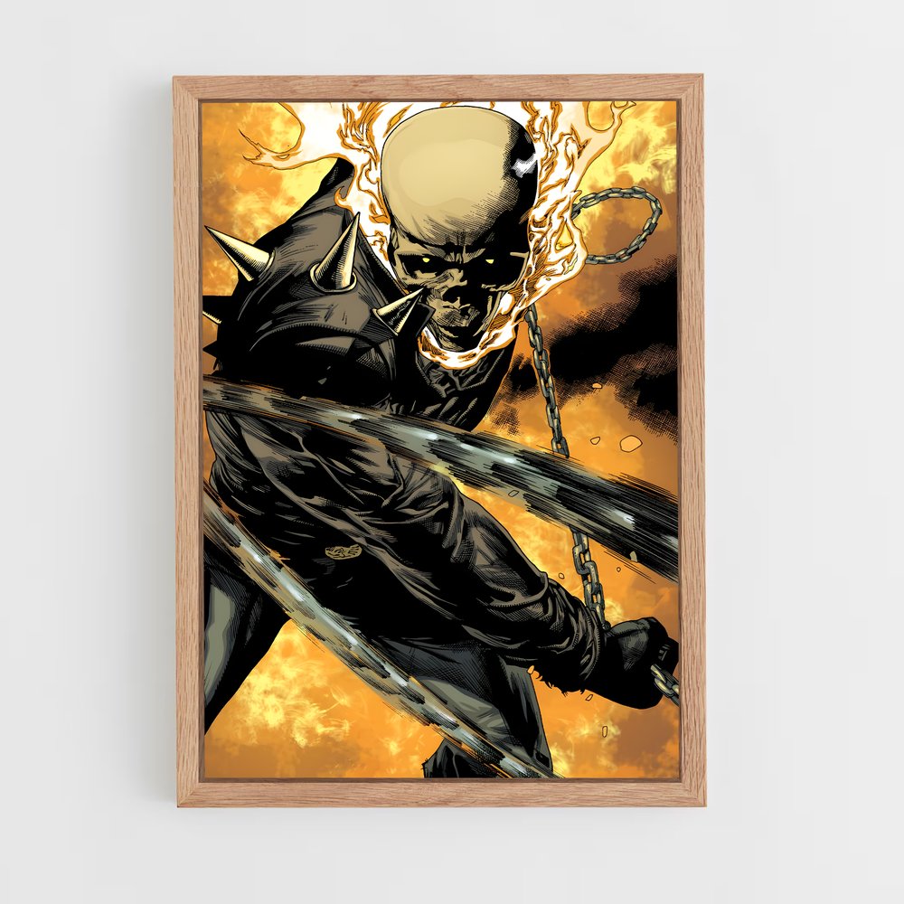 ap-ghost rider johnny blaze-7 cadre Bois clair
