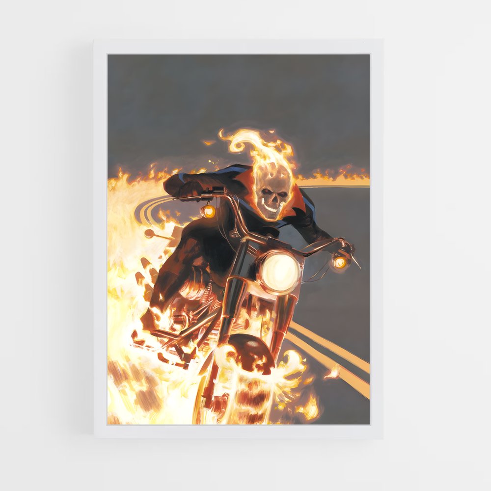 ap-ghost rider johnny blaze-9 cadre Blanc