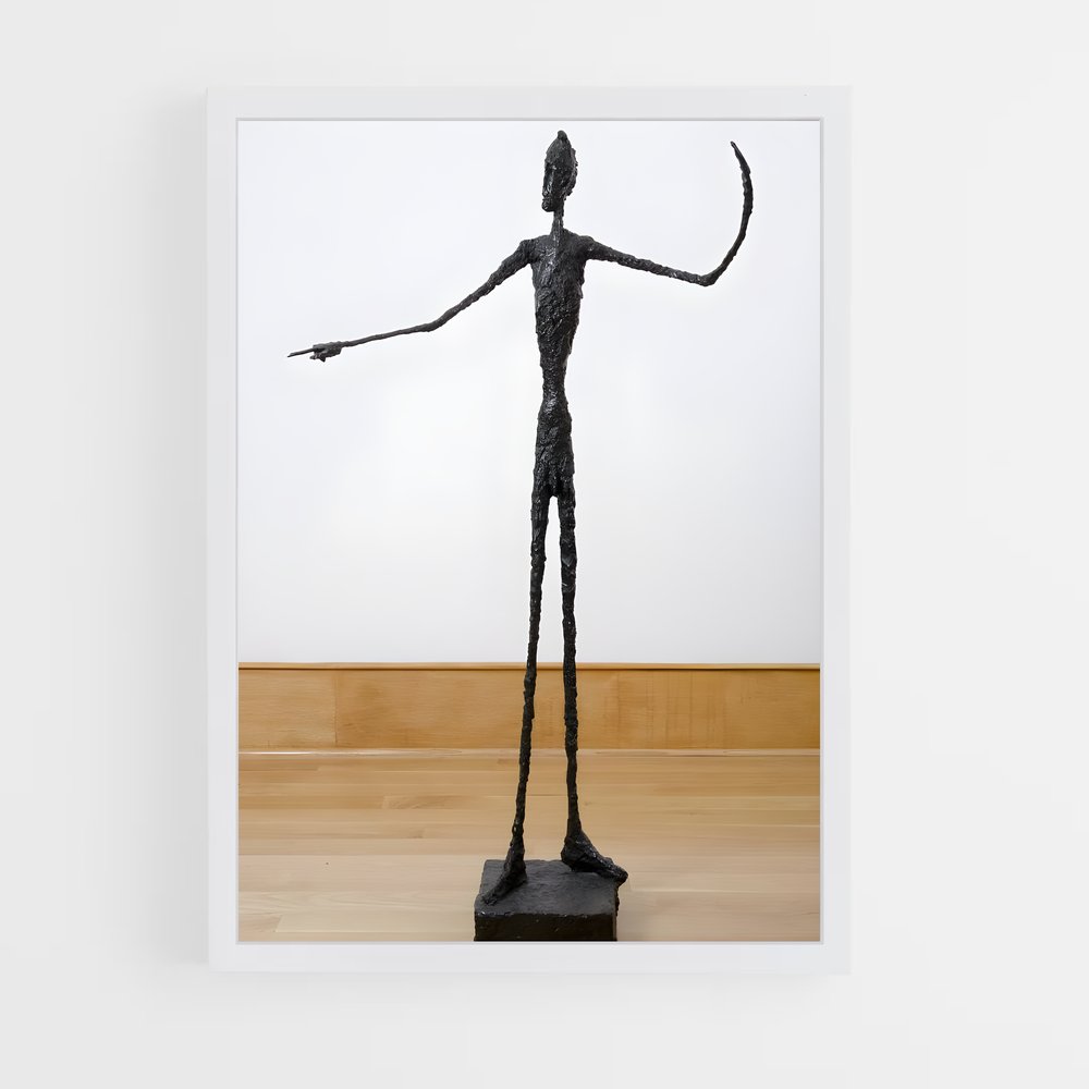 ap-giacometti pointing man-3 cadre Blanc