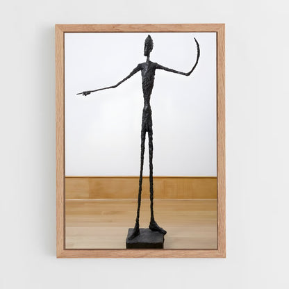 ap-giacometti pointing man-3 cadre Bois clair