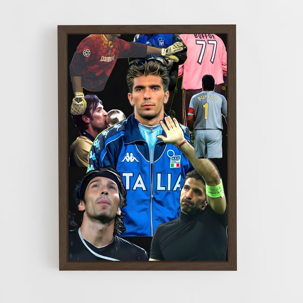 ap-gianluigi buffon-8 cadre Bois foncé