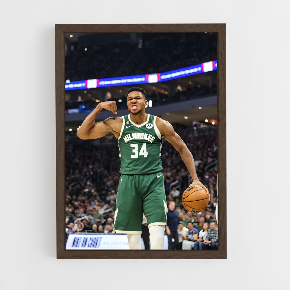 ap-giannis antetokounmpo-2 cadre Bois foncé