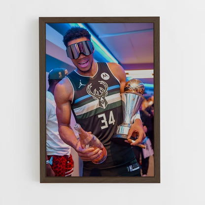 ap-giannis antetokounmpo-3 cadre Bois foncé