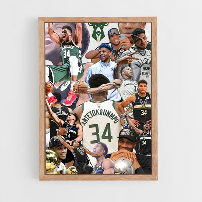 ap-giannis antetokounmpo-4 cadre Bois clair