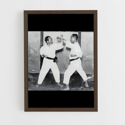 ap-gichin funakoshi-2 cadre Bois foncé