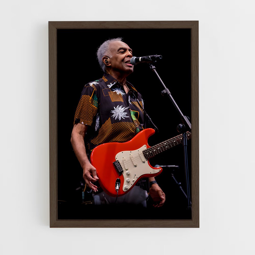 ap-gilberto gil-3 cadre Bois foncé