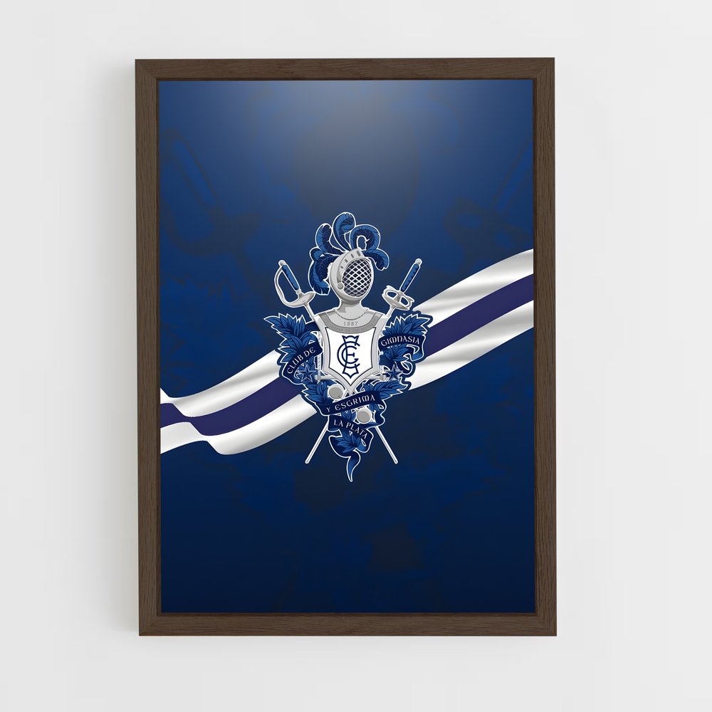 ap-gimnasia y esgrima la plata-6 cadre Bois foncé