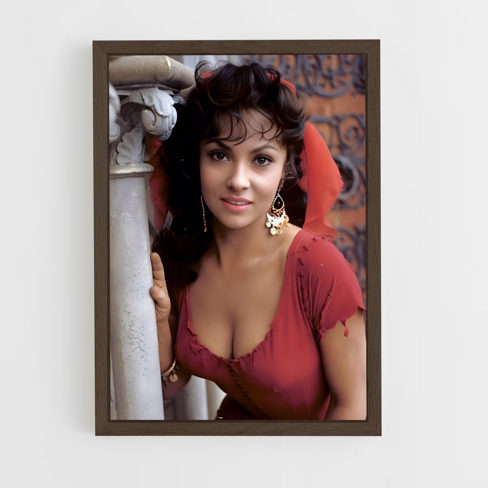 ap-gina lollobrigida-5 cadre Bois foncé