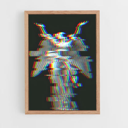 ap-glitch art-2 cadre Bois clair