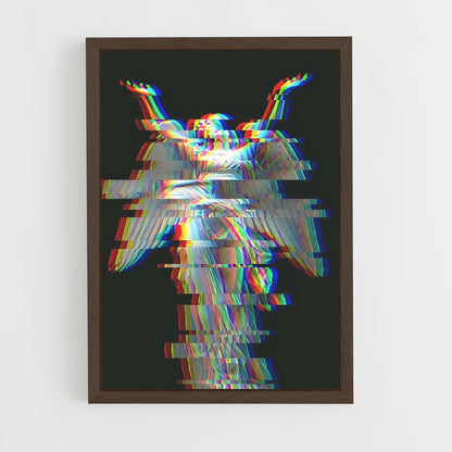 ap-glitch art-2 cadre Bois foncé