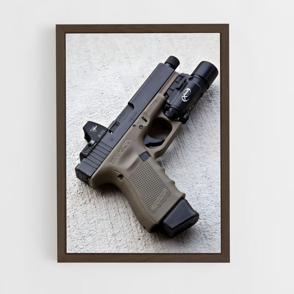 ap-glock 19-6 cadre Bois foncé