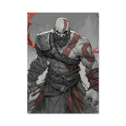 Poster Kratos en Flamme
