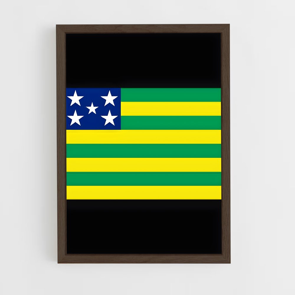 ap-goias flag-1 cadre Bois foncé