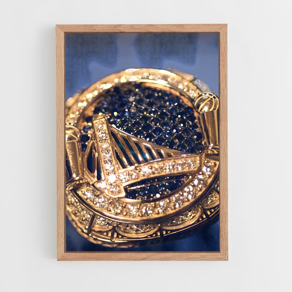 ap-golden state warriors-5 cadre Bois clair