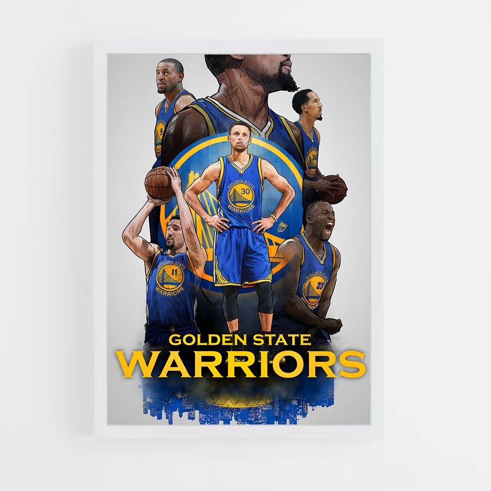 ap-golden state warriors-7 cadre Blanc